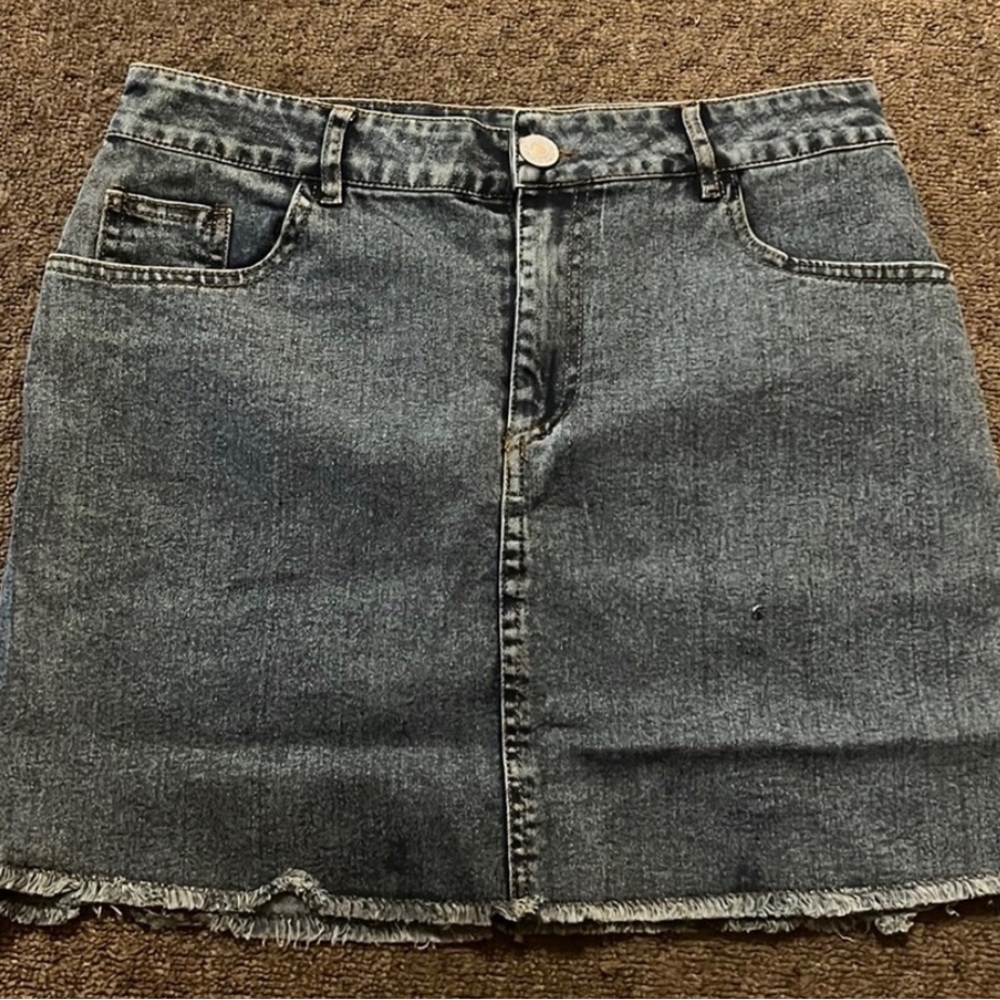 Chicme Denim high waist mini skirt